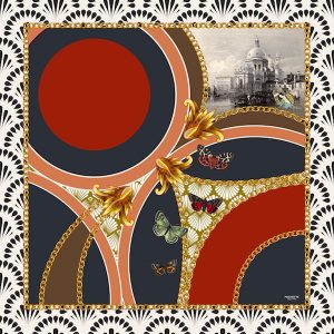 Копринен шал BUTTERFLIES IN VENICE
