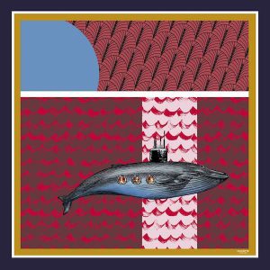 Копринен шал THE SUBWHALE
