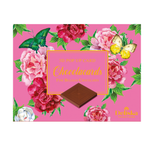 Card "Roses" 3D with milk chocolate Deliska